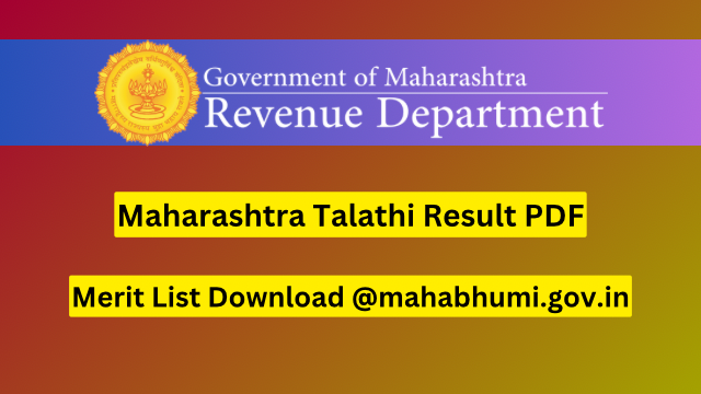 Maharashtra Talathi Result 2023 PDF