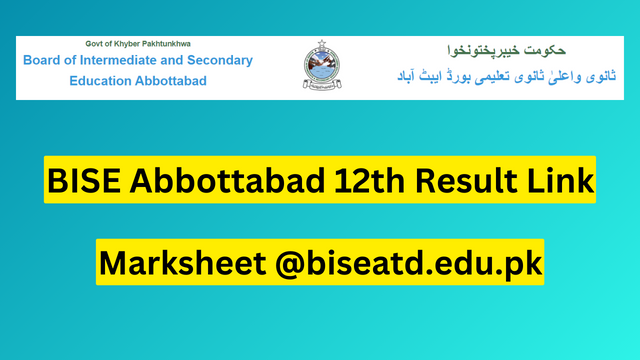 BISE Abbottabad 12th Result 2023