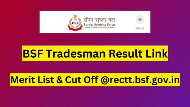 BSF Tradesman Result 2023