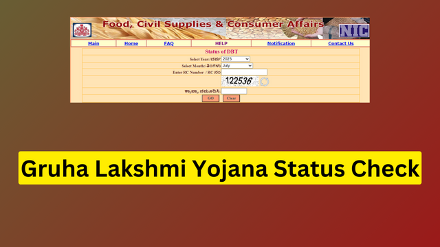 Gruha Lakshmi Yojana Status Check