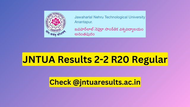JNTUA Results 2-2 R20 Regular 2023