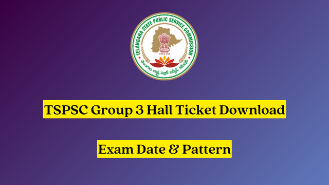 TSPSC Group 3 Hall Ticket