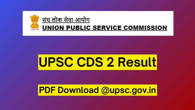 UPSC CDS 2 2023 Result
